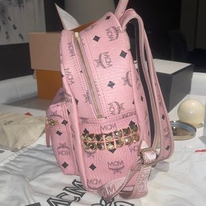 🌸BRAND NEW MCM 27 cm / 10.5" Stark Side Studs Backpack in PINK🌸